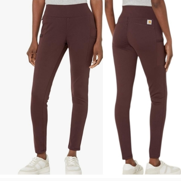 Carhartt Pants - Carhartt 102482 Force Fitted Utility Leggings Midweight Women's XL Blackberry